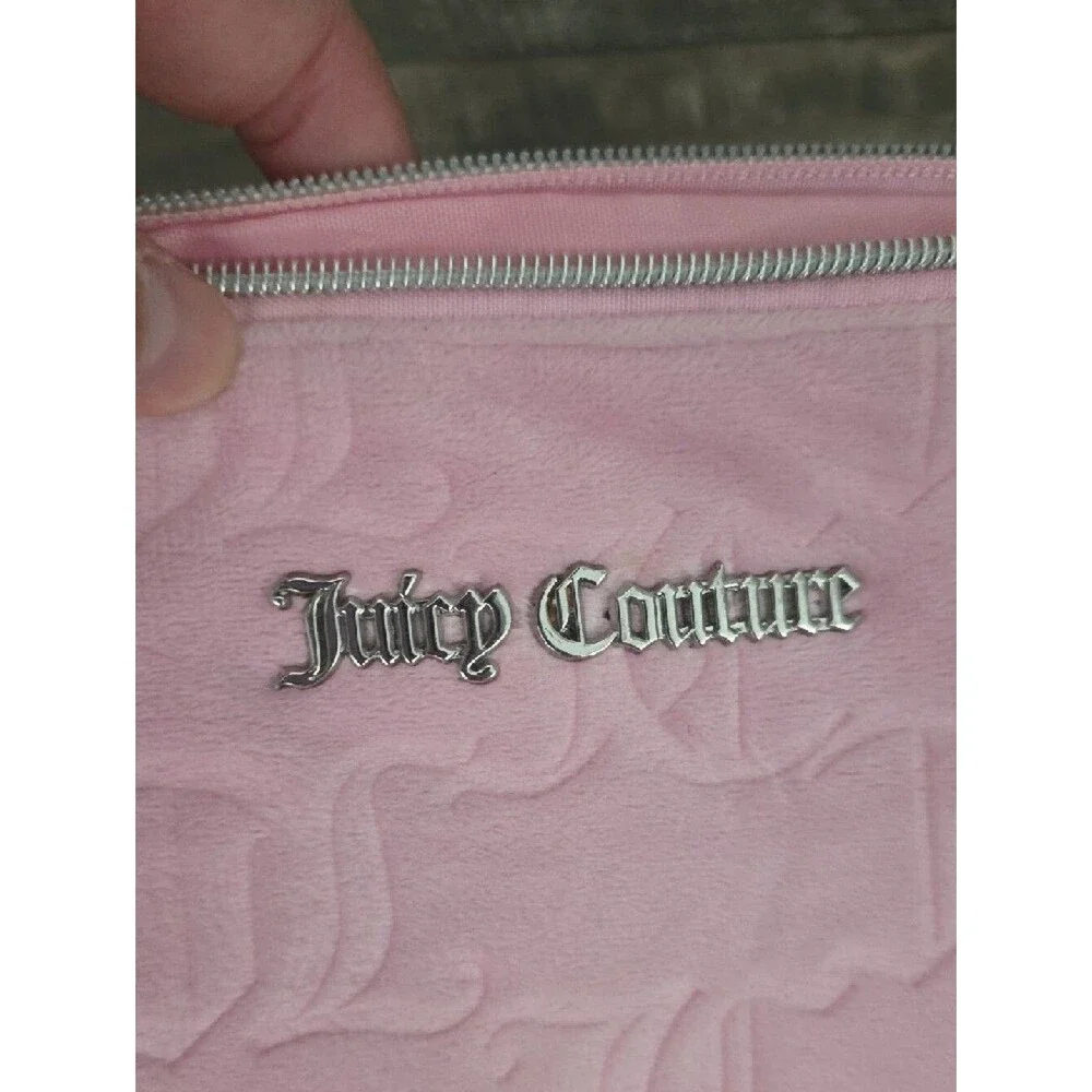 Juicy Couture Light Pink Quilted Logo Cosmetic Pouch